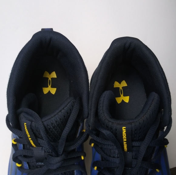 Under Armour Lockdown 3 Sneakers SZ 7 Blue & Gold - Picture 6 of 6